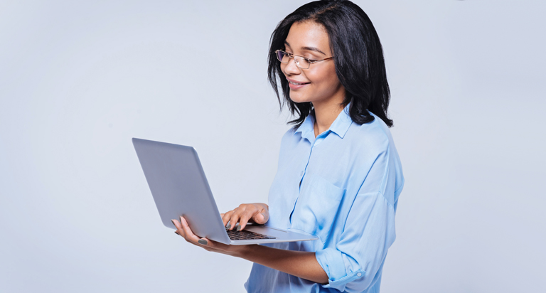 Woman at computer