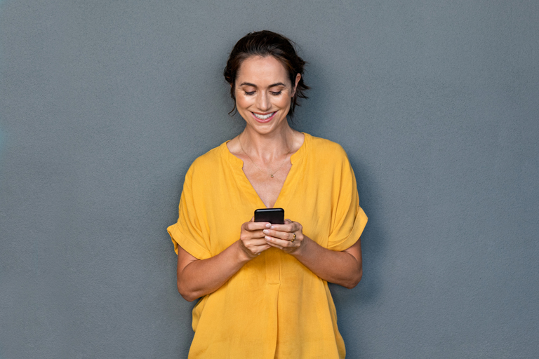 Woman using phone