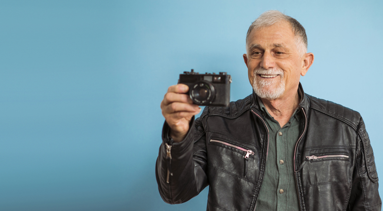 Man holding camera