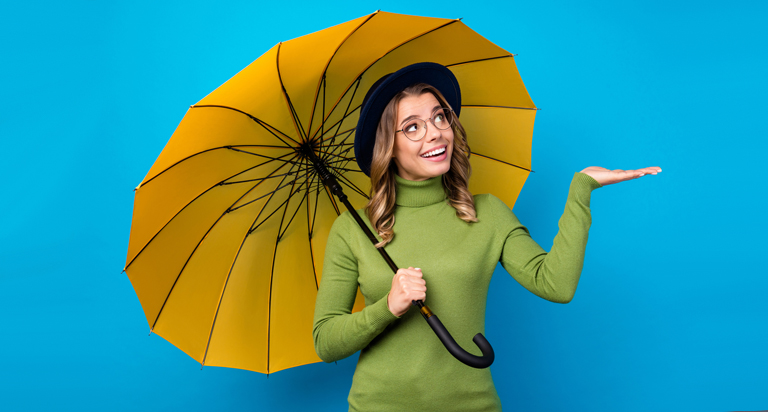 Woman holding umbrella